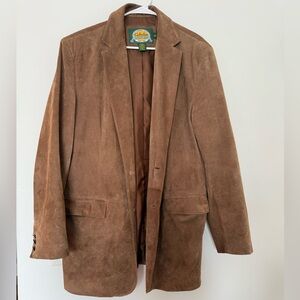 Cabela’s Men’s Genuine Leather Blazer Brown Size 44 Tall